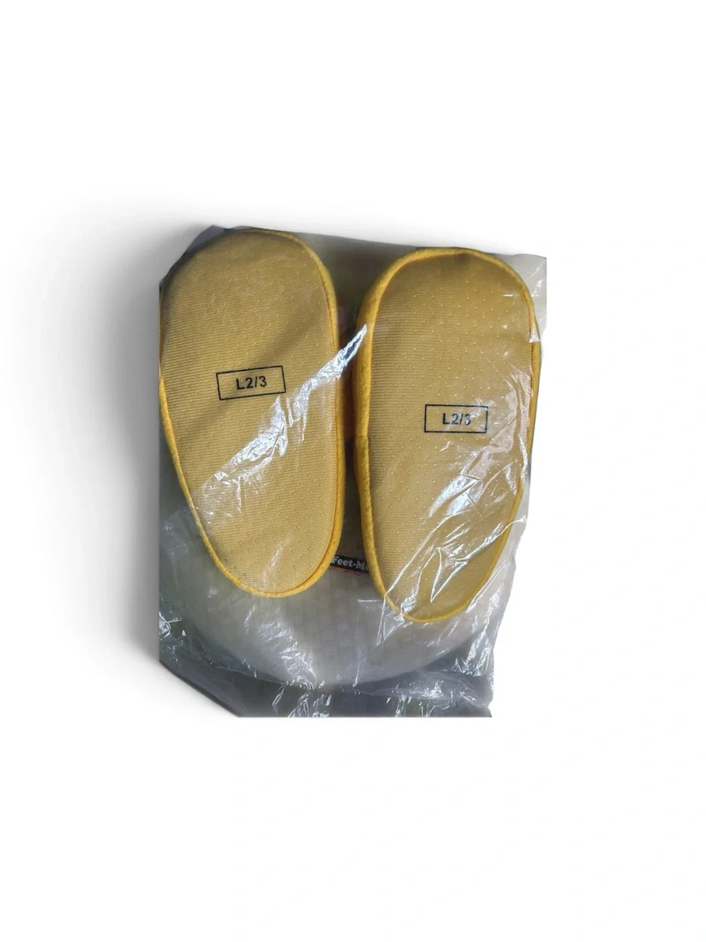 Source Unknown Yellow Emoji Kids Slippers with Red Soles